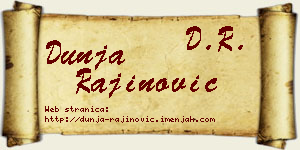 Dunja Rajinović vizit kartica